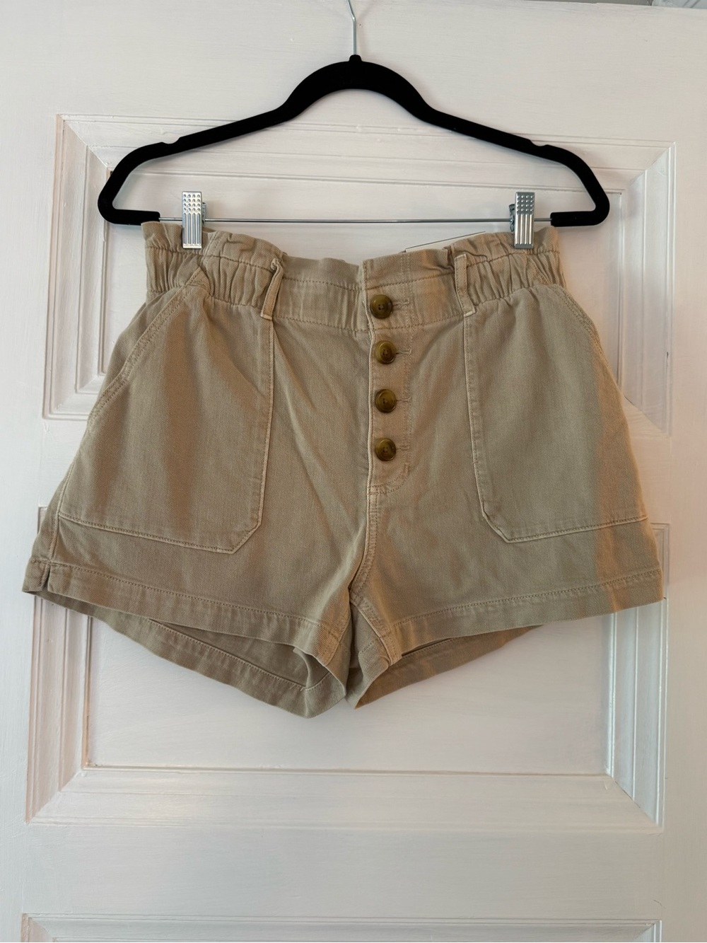NWT American Eagle Dreamy Drape Stretch Paperbag Mom Short